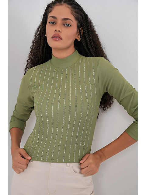 Bigdart 922 Taşlı Body - Çağla - S000298978-5236