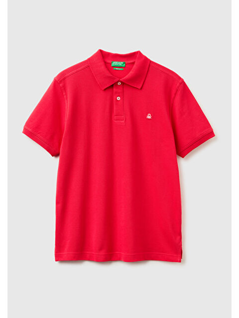 United Colors Of Benetton Erkek Kırmızı Regular Fit Kısa Kollu Polo T-Shirt
