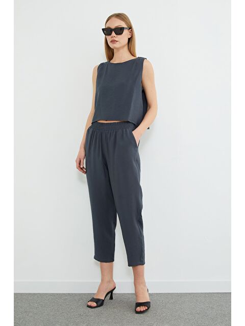 Fullamoda Basic Beli Lastikli Salaş 2 Li Takım