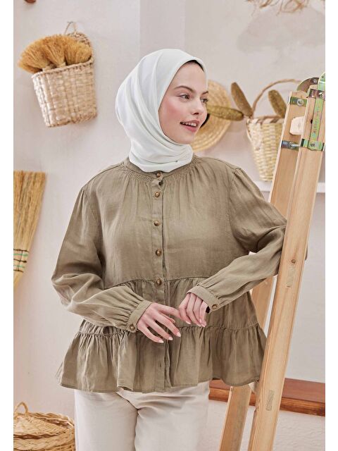 Fresh Scarfs Pamuk İpek Eşarp Kırık Beyaz - S000423033-10584