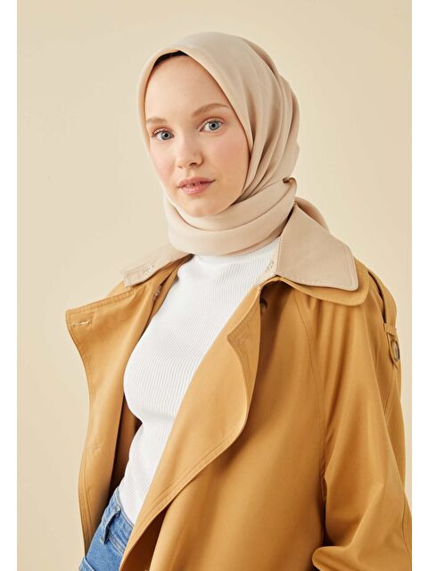 Fresh Scarfs Pamuk İpek Eşarp Bej - S000423033-19928