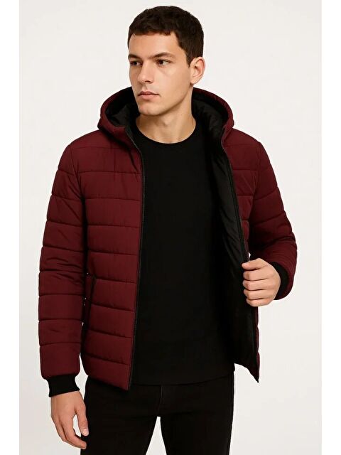 Jane's Erkek Şişme Kapüşonlu Fermuarlı Mont