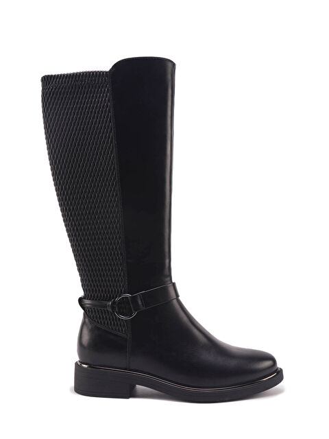 Polaris 324126.Z 4PR Siyah Kadın Düz Çizme - S000428306-19351