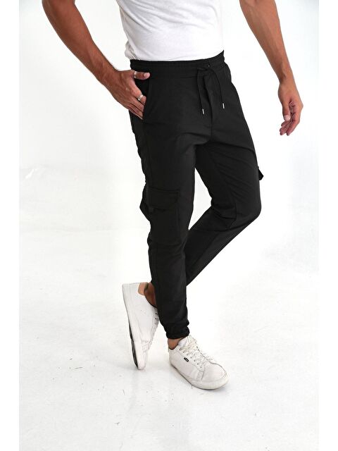 Comstar Erkek Paraşüt Kumaş Tarz Cepli Paça Ve Bel Lastikli Jogger Spor Pantolon