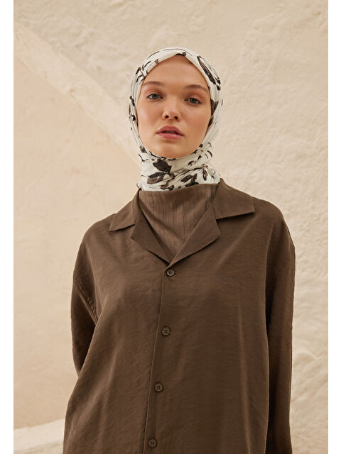 Fresh Scarfs Amore Desen Pamuk Vual Eşarp Kül - S000423042-26429