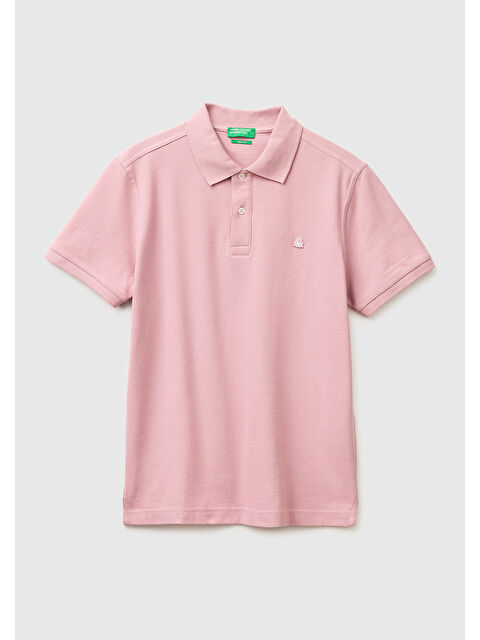 United Colors Of Benetton Erkek Pembe Regular Fit Kısa Kollu Polo T-Shirt