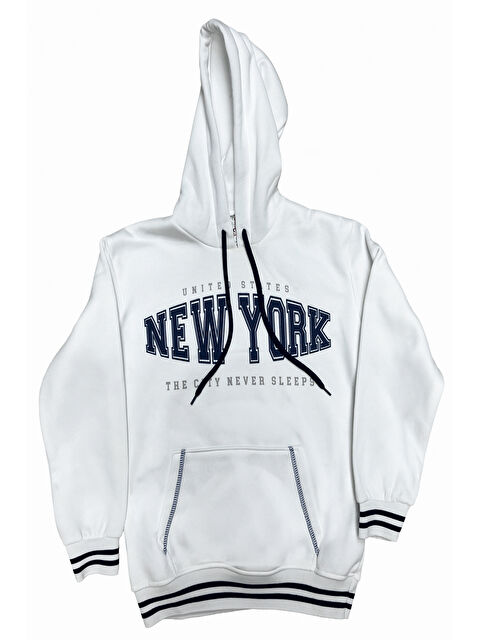 Modanino Erkek Çocuk 3 İplik Kapüşonlu Kanguru Cepli Baskılı Sweatshirt 12329 - S000464849-20063