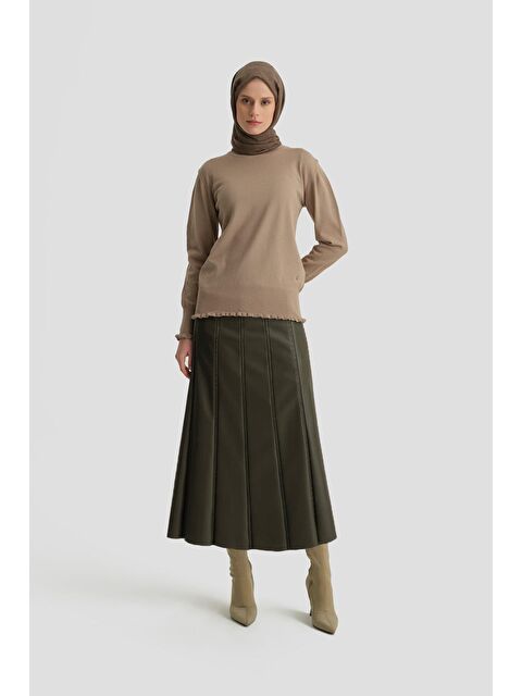 ARMİNE Fırfır Detaylı Kazak 25Kd7007 Vizon - S000489252-26429