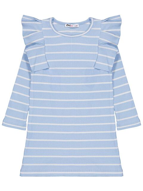 Civil Girls Çizgili 2-5 Yaş Elbise - Mavi 4-5 Yaş - S000484551-17234