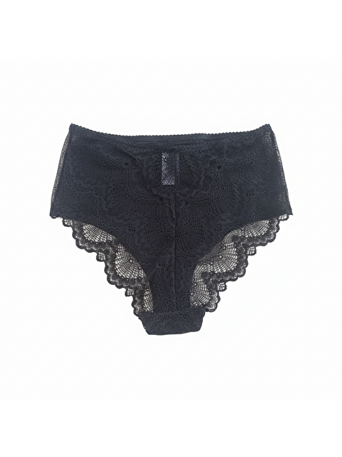 Bonbon Kadın Dantelli Siyah Renk Slip Külot Bb2066