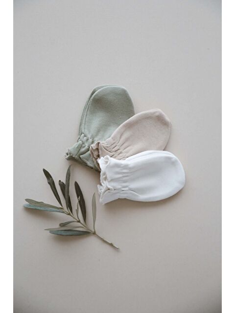 Oh La La Koala For Little Ones 3lü Haki-krem-vizon Rengi Yenidoğan Eldiven Set Model 3 - S000522587-23173