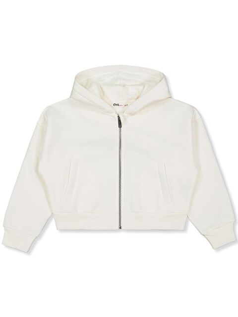 Civil Girls Düz 6-9 Yaş Hırka - Ekru 8-9 Yaş - S000484538-19965