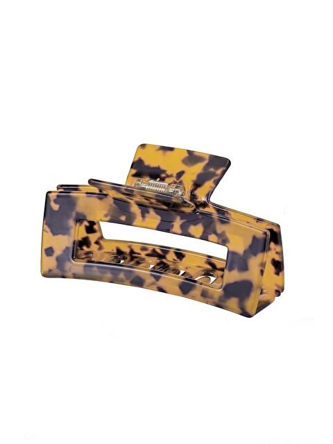 New Obsessions Kaplumbağa Desenli Asetat 11 cm Büyük Boy Saç Tokası