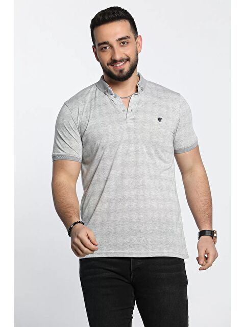 Mishar İtalia Erkek Çiçek Desenli Elastanlı Polo Yaka Tişört - S000303304-20600