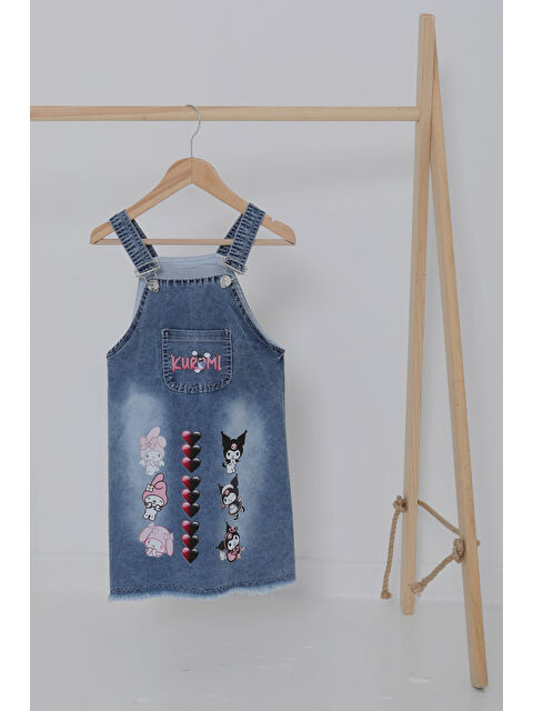 Tofisa Kız Çocuk Mavi Baskılı Jean Jile   27061 - S000389589-17234