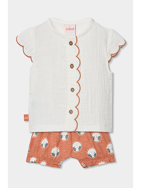 Boboli Güneş Desenli 2'li Takım 6-24 Ay Beyaz - S000532091-20063
