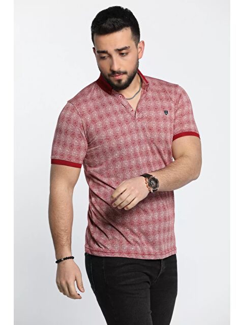 Mishar İtalia Erkek Çiçek Desenli Elastanlı Polo Yaka Tişört - S000303304-19951