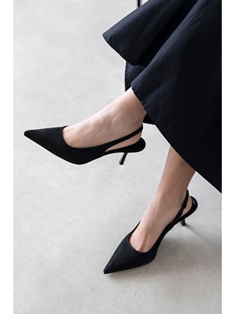Straswans Raye Kadın Topuklu Süet  Ayakkabı Siyah - S000530760-19351