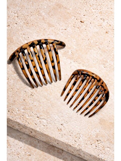 New Obsessions Kaplumbağa Sırtı Tarak Topuz Tokası 2'li Paket - S000527554-19928