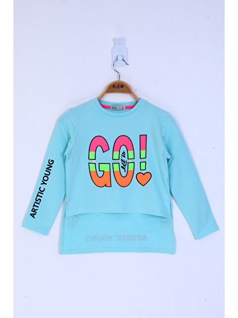 Toontoykids Kız Çocuk Letis Go Baskılı Tişört