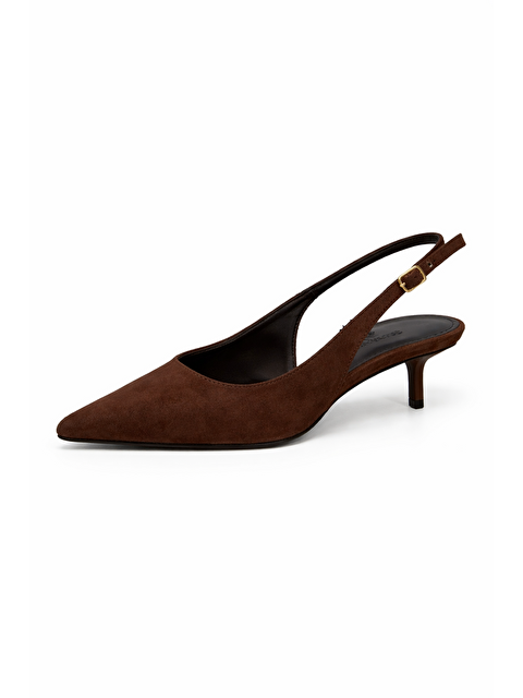 Straswans Marcela  Kadın Topuklu Süet  Ayakkabı Kahve