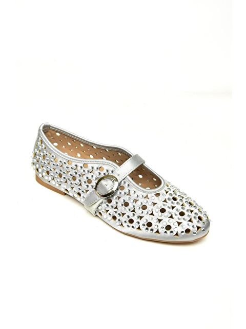 Fox Shoes U8200867 Gümüş Kadın Babet - S000369018-18105