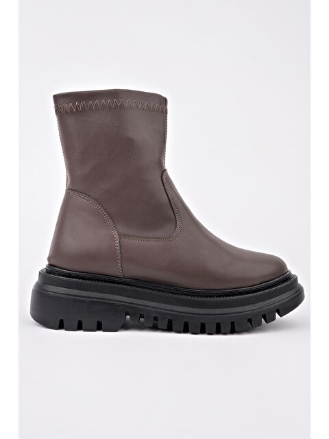 Muggo PİTA Kalın Taban Fermuarlı Kadın Bot - S000442804-19413