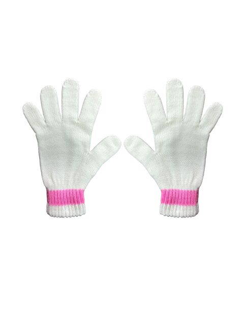 Formo Kız Çocuk Ekru Çizgili Kışlık Eldiven - S000324992-19965