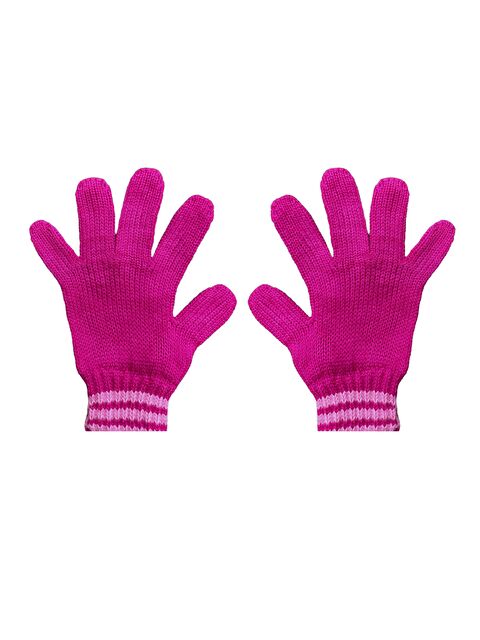 Formo Kız Çocuk Pembe Çizgili Kışlık Eldiven - S000324992-20024