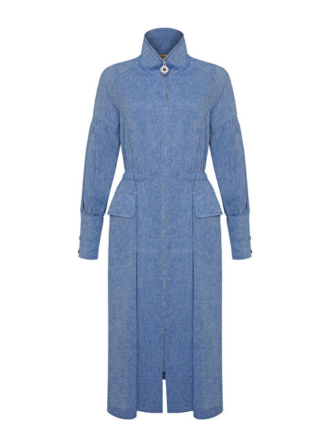 AKER Mavi Büzgü Detaylı Kap