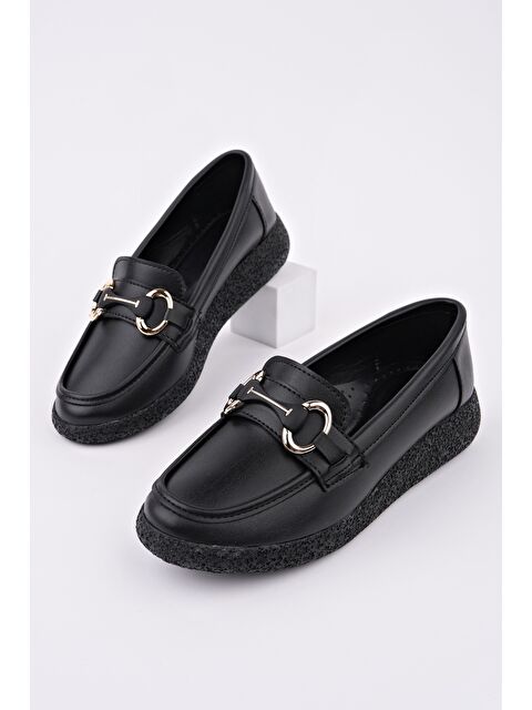 Muggo POLARA Kalın Taban Toka Detaylı Kadın Günlük Loafer Ayakkabı - S000442808-2530