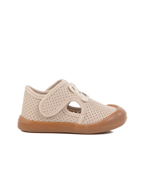 Ayakmod Bej Cırtlı Ortopedik Unisex Bebek Ayakkabı 25T101 İA - S000388225-19927