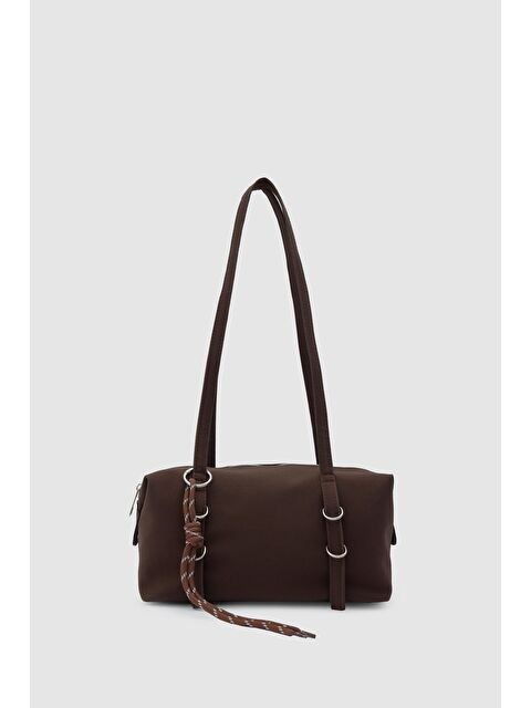 Shulebags Gia Charmlı Oval Çanta Kahve - S000502595-19413