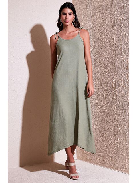 Lela Regular Fit İp Askılı Uzun Kadın Elbise 5865732 - S000145617-17346