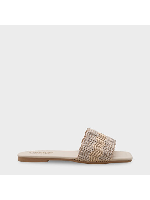 Capone Outfitters Katya Düz Topuklu Parlak Küt Burunlu Kadın Terlik - S000513345-19928