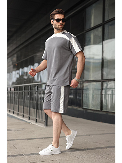 Madmext Füme Erkek Şort T-Shirt Takımı E7346