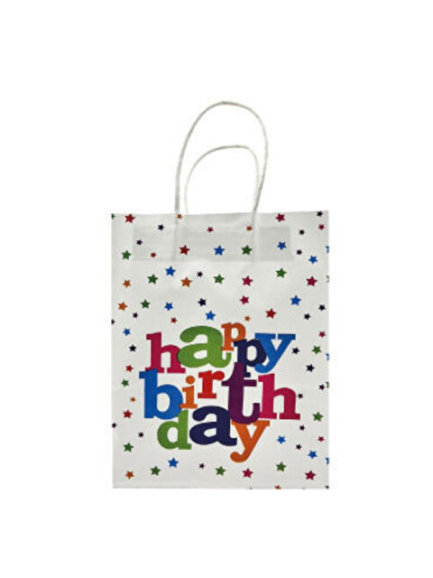 Le Mabelle Beyaz 6'lı Kağıt Happy Birthday Çanta - S000499028-20063
