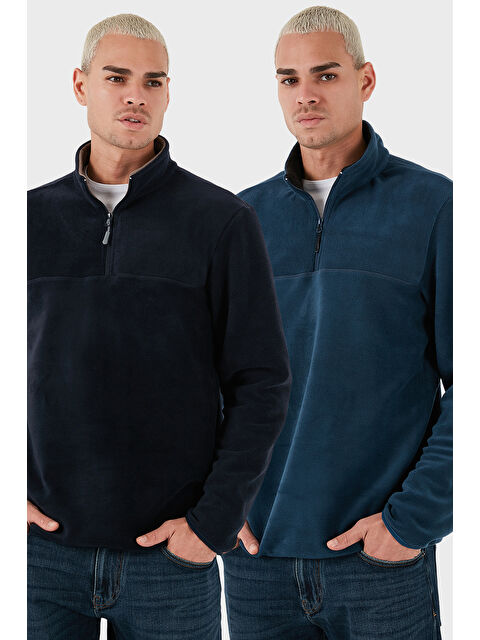 Buratti Regular Fit Anti-Pilling Tüylenme Yapmayan Soğuk Geçirmez 2'li Paket Polar 5896700S2 - S000463577-37346