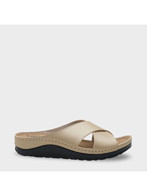 Capone Outfitters Ivory 107001 Kadın Çapraz Bant Konfor Anatomic Terlik - S000513346-20076