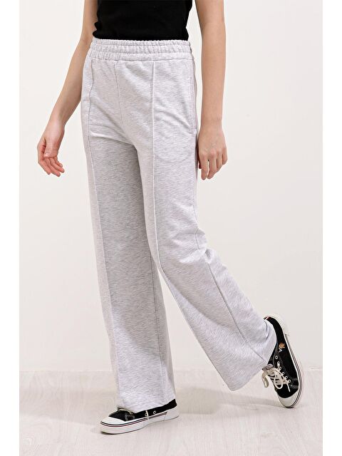 Bigdart 6641 Geniş Paça Spor Eşofman Altı - Gri - S000148573-20600