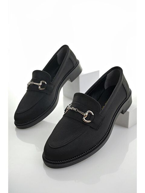 Muggo SUSSİE Metal Tokalı Kadın Loafer Günlük Ayakkabı - S000275662-15542