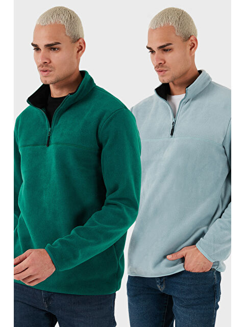 Buratti Regular Fit Anti-Pilling Tüylenme Yapmayan Soğuk Geçirmez 2'li Paket Polar 5896700S2 - S000463577-18194