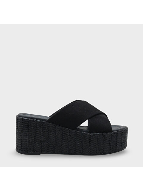 Capone Outfitters Vina Platform Çapraz Bantlı Kadın Terlik - S000513349-4130