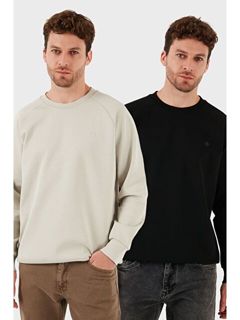 Buratti Streç Pamuklu Relaxed Fit Bisiklet Yaka 2'li Paket Sweat 5901210S2 - S000463610-5476