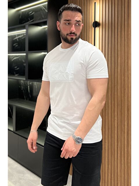 Mishar İtalia Erkek Bisiklet Yaka Baskılı Tişört - S000399700-20063