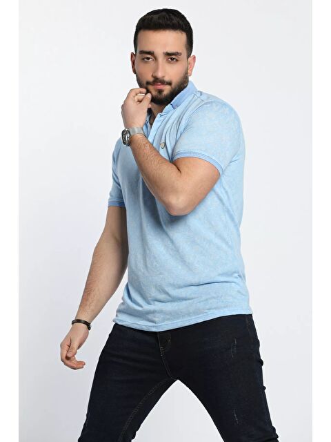 Mishar İtalia Erkek Desenli Elastanlı Polo Yaka Tişört - S000303305-17234