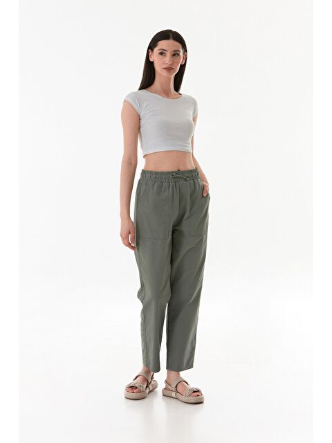 Fullamoda Beli Lastikli Gabardin Pantolon - S000222771-18547