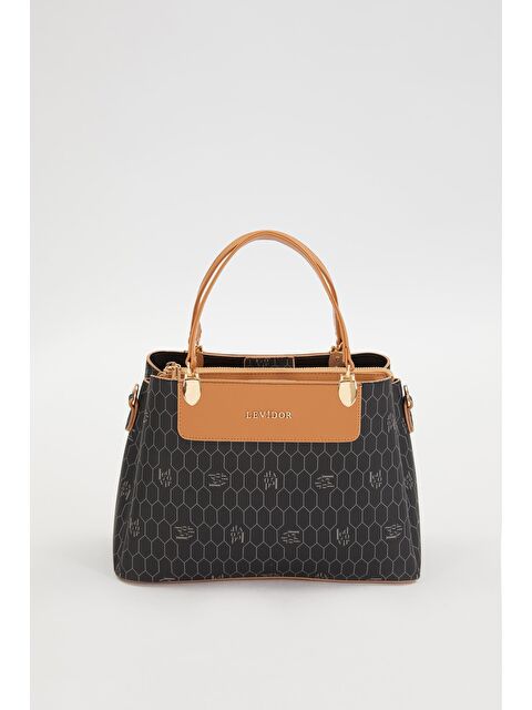 LEVİDOR Siyah Camel Kadın El ve Omuz Çantası 930216 - S000469285-37427