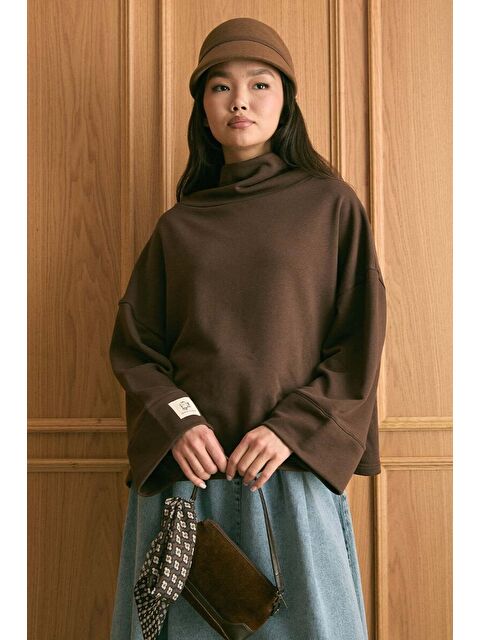 Ceylan Otantik Acı Kahve Dik Yaka Kışlık Body - S000496870-28102