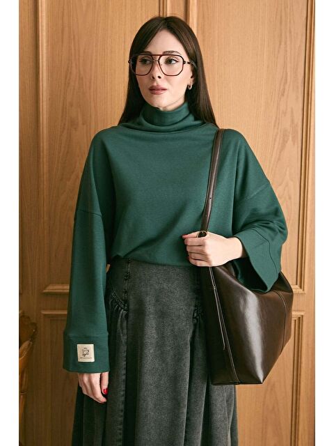 Ceylan Otantik Zümrüt Dik Yaka Kışlık Body - S000496870-18709